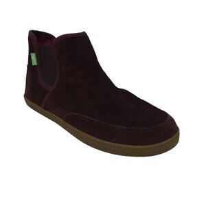 Sanuk Pair O Dice Bitter Chocolate Suede Ankle Boots Booties Womens 8